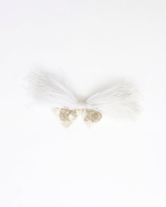 Ivory Feather Clip maisonava