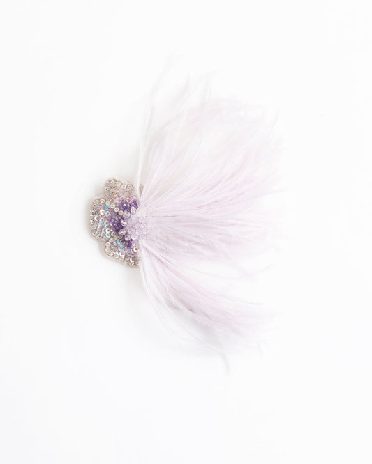 Lavender flower feather clip maisonava
