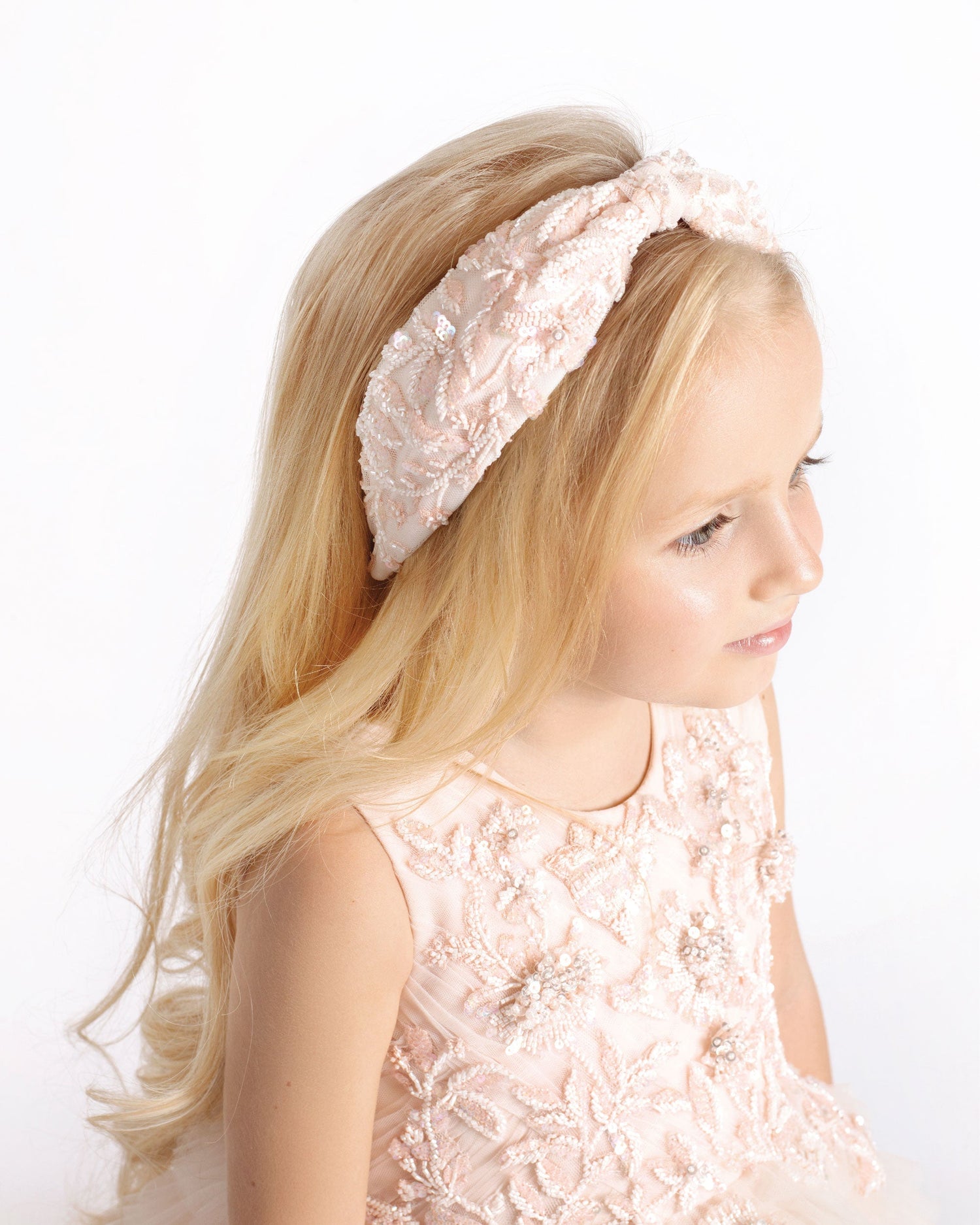 Coralie headband (blush) Maison Ava