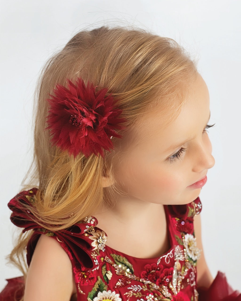 Plume Hairclip (red) Maison Ava