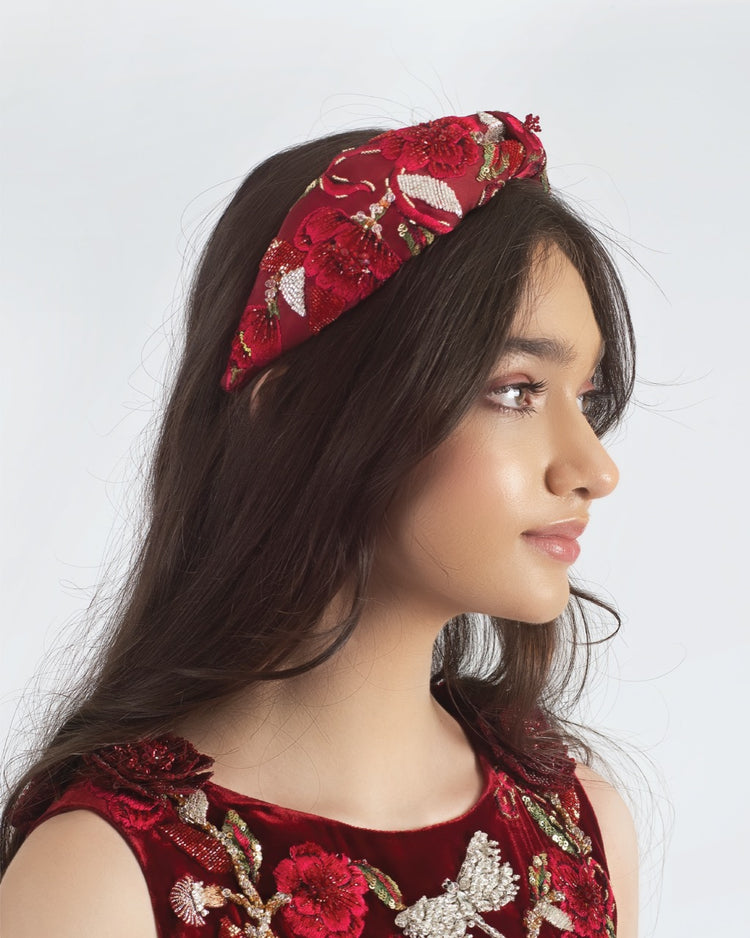 Rosen Headband (red) Maison Ava